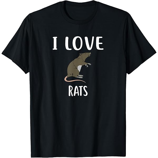 Amazon.com: I Love RATS T-Shirt Funny RAT Tshirt for Pet Rat